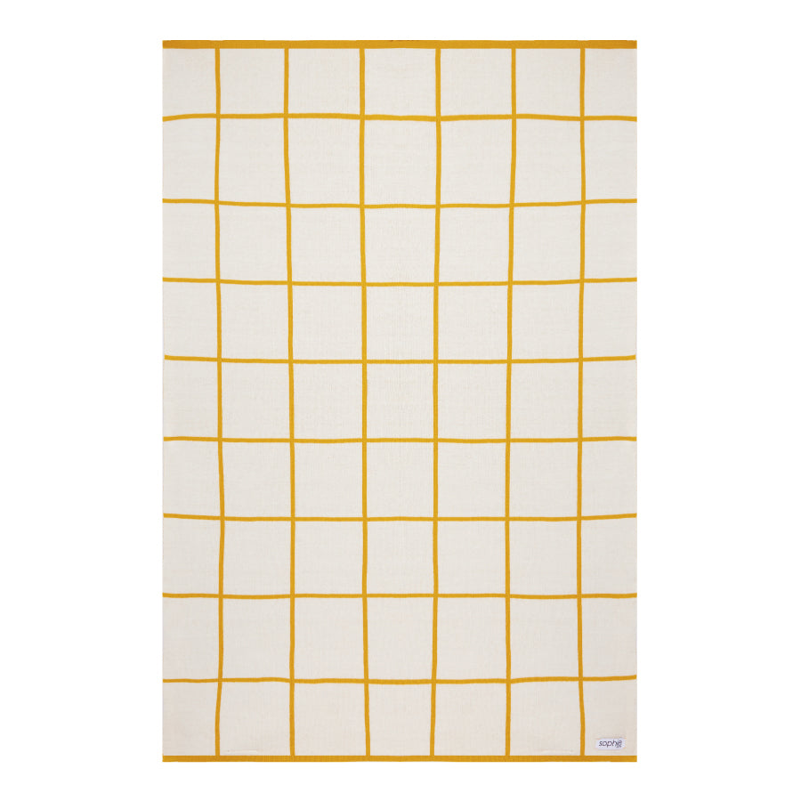 Yellow Grid Blanket